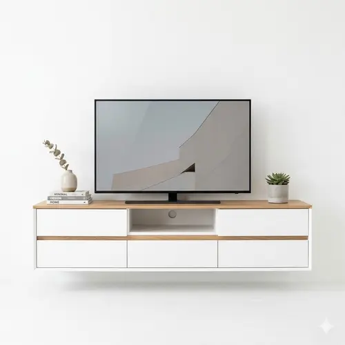 Chic Contrast Modern TV Unit